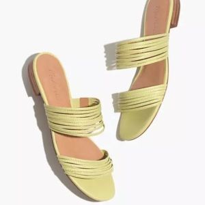 Madewell Meg Slide Sandals in Lemongrass
